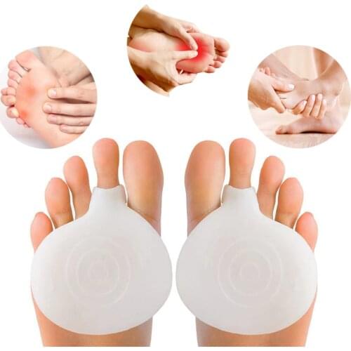 2pcs Soft Silicone Forefoot Shoes Cushion Pads Women High Heels Insoles Non Slip Pain Relief Foot Care Tool Toe Insert Protector