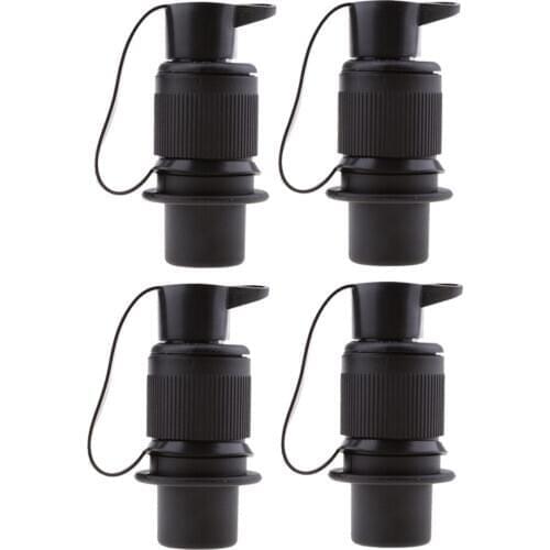 4 x Caravan Truck Boat Tow Electrical Wire Connector 3 Pin Plug Socket Black