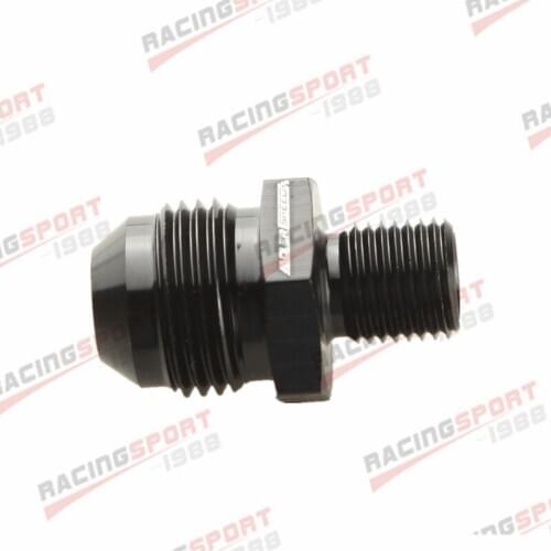 -8 AN AN 8 8 AN Male Flare To M12 x 1.25 Metric Straight Fitting Black