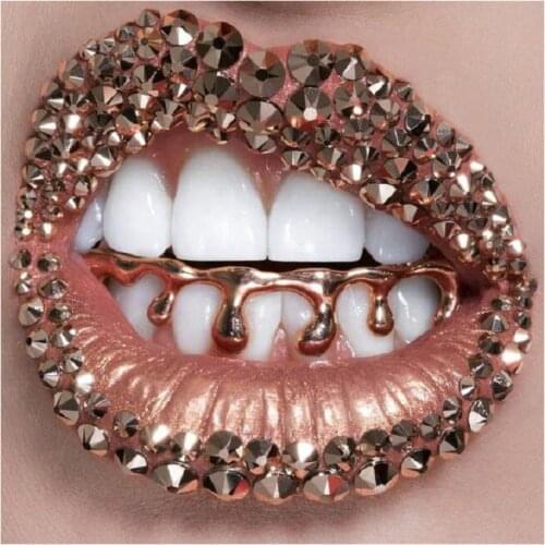 DIY Diamond Painting Woman lips teeth bathing Diamond embroidery 5D Cross stitch mosaic Full drill kids paintings Christmas Gift