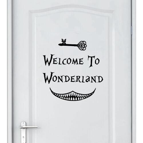 Welcome to Wonderland Wall Sticker Kids Room Art Vinyl Wall Decals Livingroom Home Decor Classroom Dormitry Decoration C990