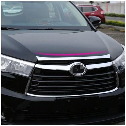 ABS Chrome Front Grille Cover Hood Trim For Toyota Highlander 2015 2016 2017