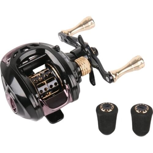 Metal Fishing Wheel Dual Brake Baitcasting Reel 5KG Max Drag Shallow Deep Spool 6+1BB Fishing Coil Fishing Reel