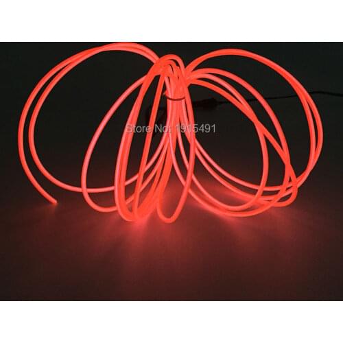 Hot 2.3mm 10Meters Trendy 10colors Select EL Wire Colorful Glowing Electroluminescent Novelty Light For Car Decor By 3V Inverter