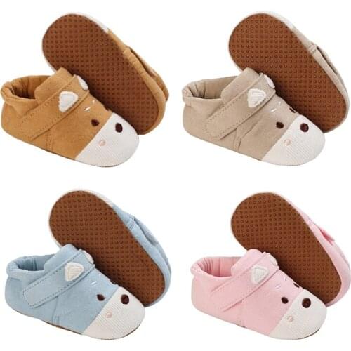 Newborn Cotton Cloth Cute Cartoon Baby Boy Girls Shoes Toddler Moccasins Non-slip Soft First Walkers New Arrival