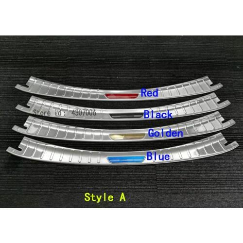 Car rear bumper trunk threshold door sill outer protector cover trim stainless steel For toyota RAV4 2016 2017 2018