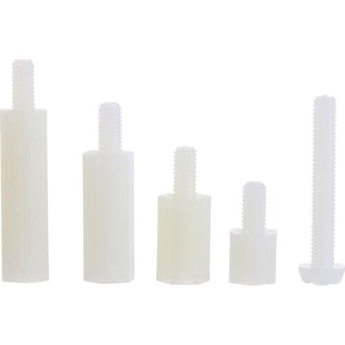 Nylon M3 Hex Spacers Screw Nut Assortment Kit Stand off Plastic Accessories Set