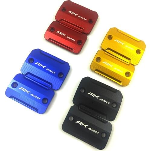 One Pair CNC LOGO Front Brake Fluid Reservoir Cover Caps Front Brake Reservoir Cover Cap for KYMCO AK550 KYMCO AK 550