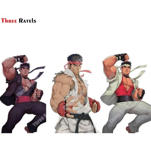 Three Ratels A805 Anime Game Ryu Fighter Personalized Sticker For School Gifts Skateboard Laptop Decoration Decals