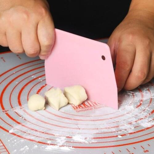 Pastry Cutter Plastic Cake Spatulas Dough Scraper Trapezoid Bread Pizza Fondant Tools Butter Knife Multiduty White Safe Bakeware