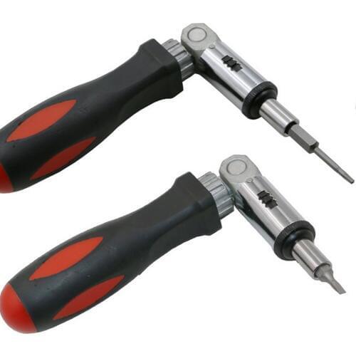 Portable 1/4 Inch Hex Left/ Right 180 Degree Rotating Ratchet Screwdriver Drive Tackle Tool @8 WWO66