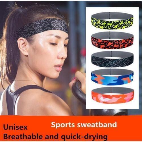 None Men/Women Sports Headband Sweat Absorption Hairband Sweatband for Running Outdoor Exercise yoga