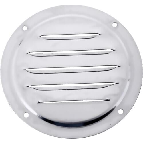 Silver Stainless Steel Round Louvered Vent Cover for Marine Boat RV Caravan