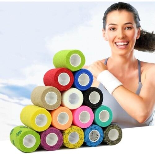 1Pc Waterproof Medical Therapy Self Adhesive Bandage Muscle Tape Finger Joints Wrap First Aid Kit Pet Elastic Bandage 2.5-10cm