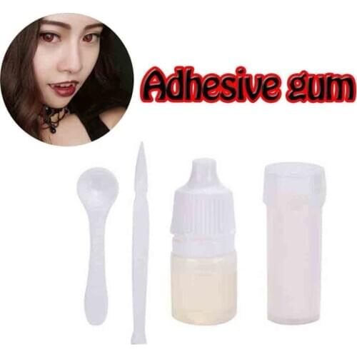 New Funny Halloween Glue Set Special Glue Vampire Fangs Dentures Scary Cosplay Glue Fancy Party Favors Decoration