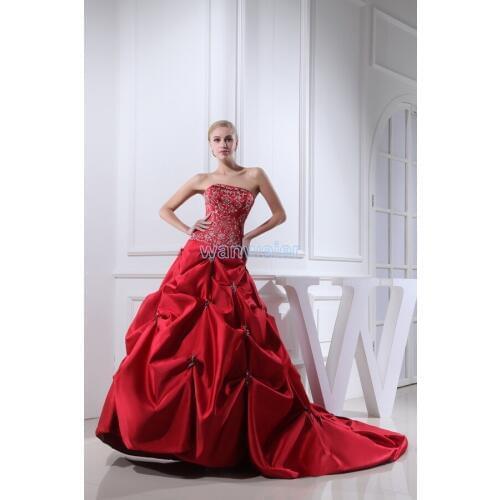 Free shipping arrival 2020 woman sweetheart embroidery custom size/color ball gown bridal red new mother of the bride dress