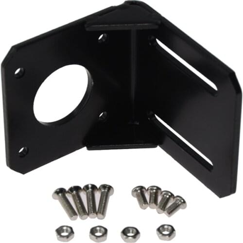 1 black for 42 57 motor base plated fixed mounting base machine seat support bracket with screws