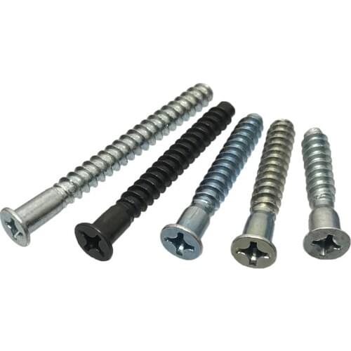 10pcs M7 Phillips countersunk screws cross flat head self-tapping screw furniture wooden teeth bolt plating zinc 38mm-68mm long