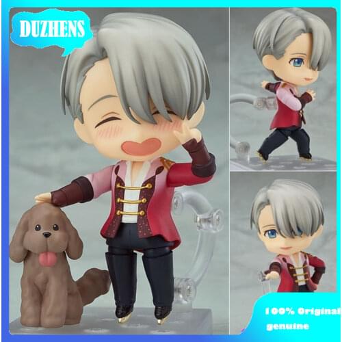 100% Original:YURI!!! on ICE Victor Nikiforov #741 Q version figma PVC Action Figure Anime Figure Model Toys Figure Doll Gift