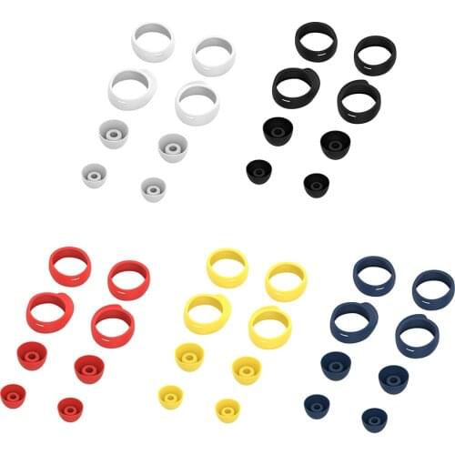 2 Pairs Silicone Ear Tips + 2 Pairs Earphone Covers for Samsung Galaxy Buds+ R175 Buds R170 Bluetooth Wireless Earbuds Accessory
