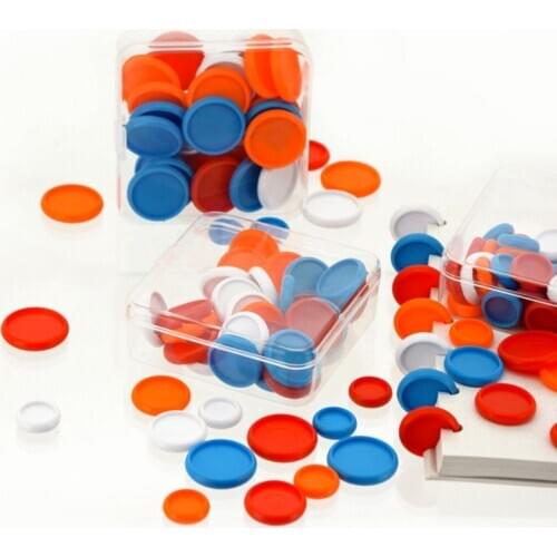 Fromthenon 30/50PCS Colorful Binder Rings Mushroom Hole Loose Leaf Planner Ring Binding Supplies Notebook Plastic Disc Buckle
