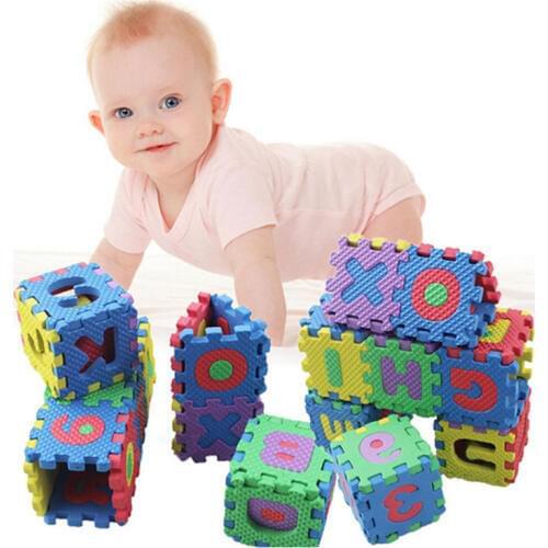 36PCS EVA Puzzle Baby Toys Foam Alphabet Numbers Play Mat Interlocking Exercise Tiles Pad Kids Child Educational Toys