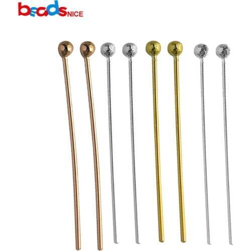 Beadsnice ID3784 hot sale factory price 0.5mm needle elegant silver jewelry making of ball headpins 925 silver headpins