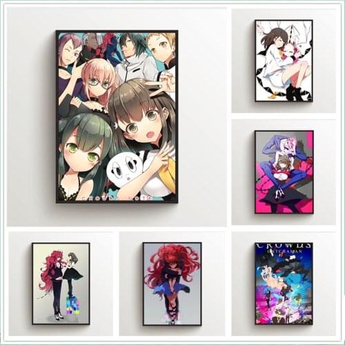 WTQ Canvas Painting Anime Posters Gatchaman Crowds Ichinose Hajime Retro Poster Wall Decor Wall Art Picture Room Decor Home Deco