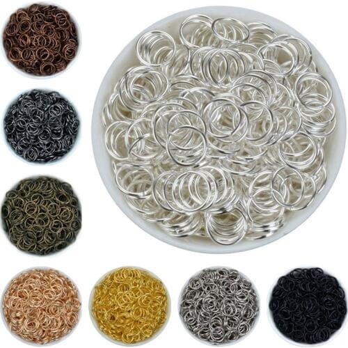 200pcs/lot Open Jump Ring 3 4 5 6 7 8 10 mm Silver Gold Rhodium Black Bronze Copper for DIY Jewelry Findings Connector