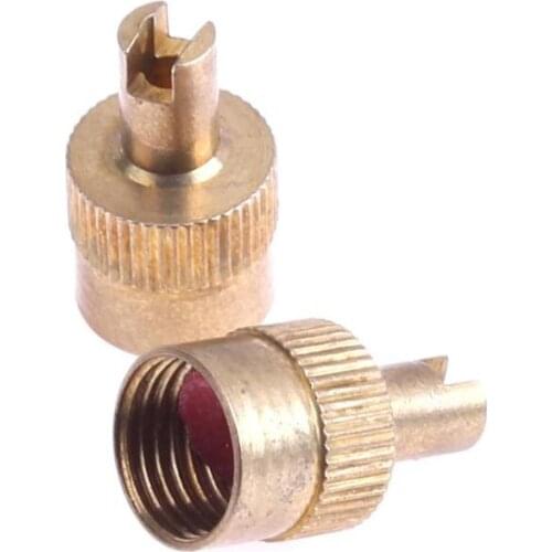 Car Motorcycle 10Pcs Copper Slotted Head Valve Stem Cap for Schrader Valve Wheel Tyre Tire Valvol Lid Dust Cover Auto Accessory