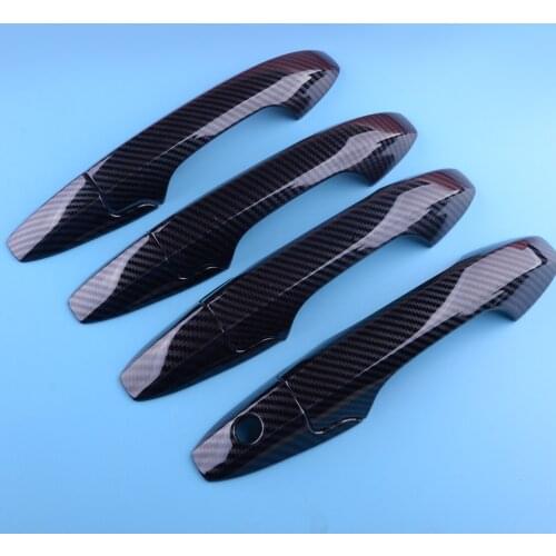 Car Side Door Handle Cover Trim Carbon Fiber Style ABS Fit for Acura TSX Sedan 2004 2005 2006 2007 2008