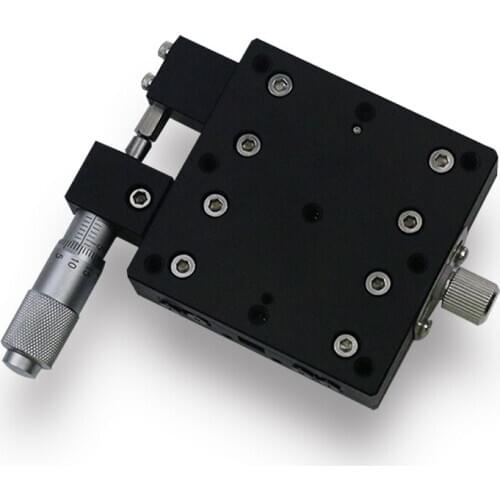 X Axis Precision Platform Micrometer Manual Fine Tuning Stage type cross roller guides Sliding Table LX60-L 60*60mm