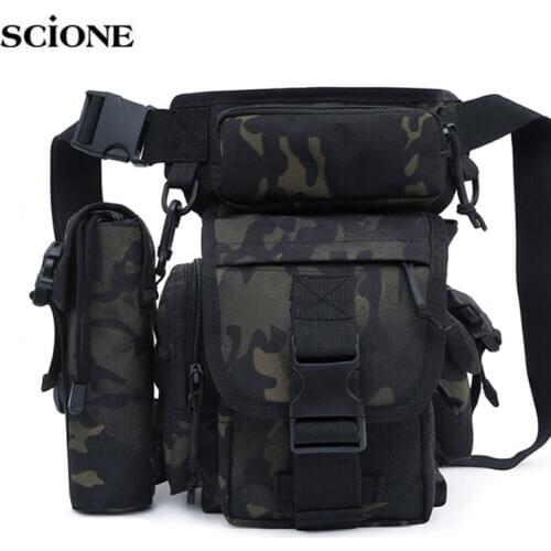 Men Drop Leg Bag Waist Bags Tactical Fanny Pack Belt Hip Military Shoulder Bags Camping Molle For Men Army Waist Bag XA689+WA