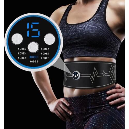 EMS Abdominal Muscle Belt Electrostimulation Muscle Trainer 6 Modes Muscle Stimulator Abdominal Training Belt for Men and Women