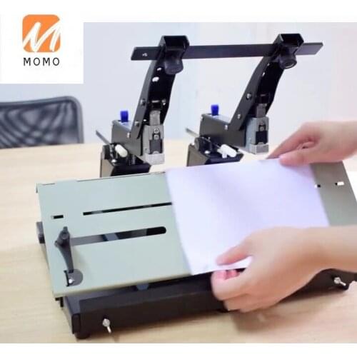 Manual stapler with double saddle stitching desktop stapler