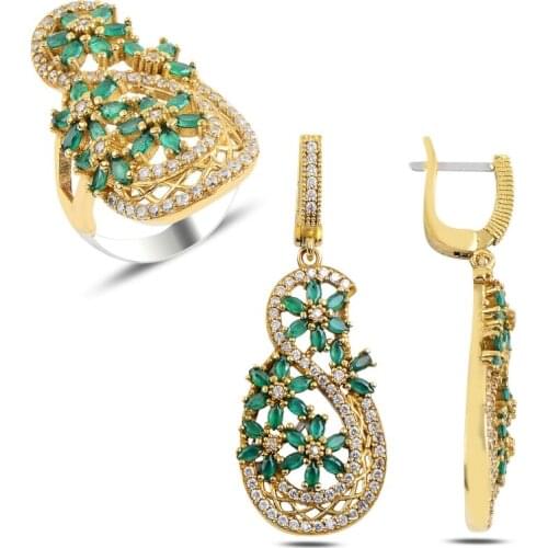 Silver 925 Sterling Zircon Cubic Zirconia Authentic Set