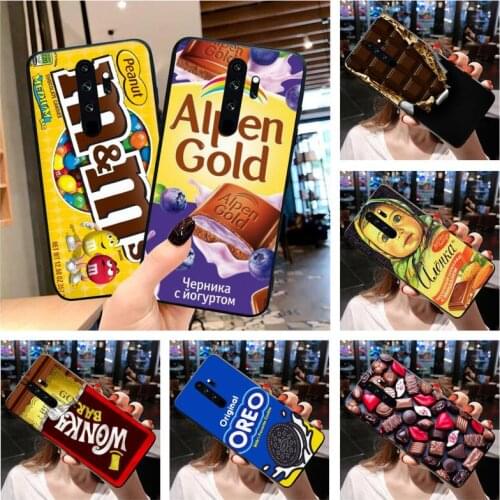 Chocolate Candy Heart Pattern Phone Case for Redmi 9A 8A 7 6 6A Note 9 8 8T Pro Max Redmi 9 K20 K30 Pro