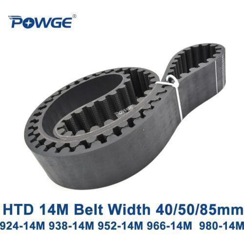 POWGE HTD 14M synchronous Timing belt C=924/938/952/966/980 width 40/50/85mm Teeth 66 67 68 69 70 HTD14M 924-14M 938-14M 980-14M