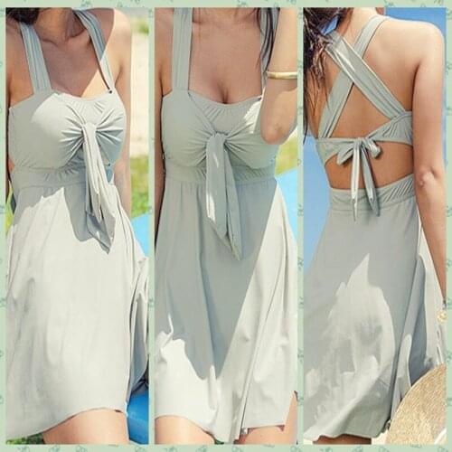 2020 Only For You Pretty Women One-Piece Gathered Cover The Belly Swimsuit Pleated Lace-Up Folds Packed Hip Triangl Panties