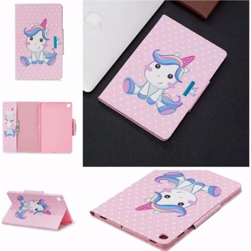 Leather PU Smart Case For Samsung Galaxy tab S5e 10.5 2019 SM-T720 SM-T725 Cover Funda Tablet Fashion Painted Stand Shell