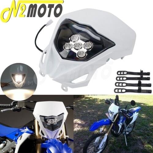 Universal Enduro Headlight For Yamaha WR 250 450 F WR250F LED Dual Sport Head Light Fairing Headlight Head Lamp Headlamp 12V