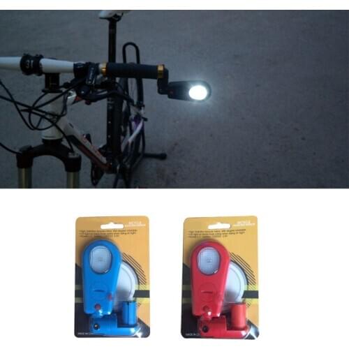 Bicycle Rearview Mirror with Light Reflector Scratch Resistant Glass Lens Mountain Road Bike Multipurpose Repair Cycling