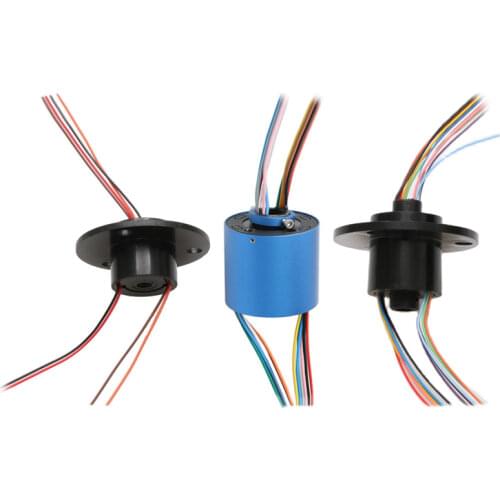 1PCS 2/4/6/8/12ch Wires 2A 10A Hollow Shaft Slip Ring Hole 5-38.1mm D22-99mm Conductive Rotary Joint Electric Slipring Connector
