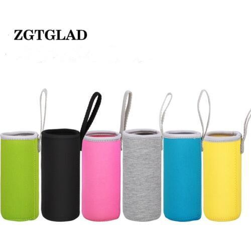 1pcs 550ml Sport Water Bottle Cover Elastic Fiber Insulated Sleeve Bag Case Pouch Water Bottle Accesory