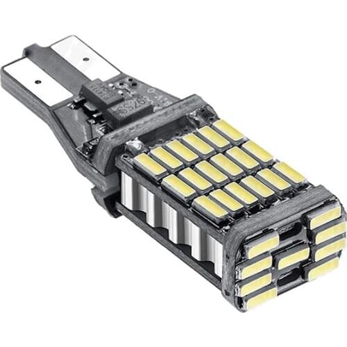 1Pcs Wholesale T15 W16W 921 Car Led 4014 45smd Bulb Vehicle Brake Lamp Reverse Lights For Car Reversing Light 12V