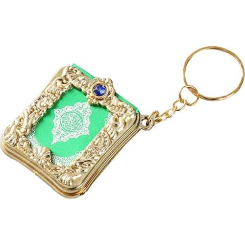 1PC Arabices Quran Book Mini Pendant Keychain Bag Car Hanging Key Ring Birthday Gift