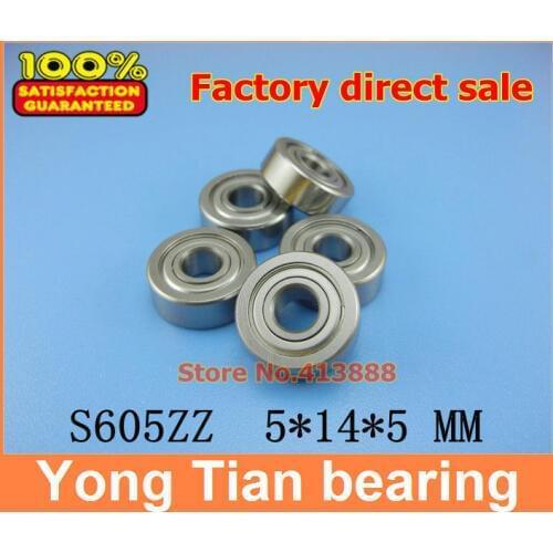 1pcs) SUS440C environmental corrosion resistant stainless steel deep groove ball bearings S605ZZ 5*14*5 mm