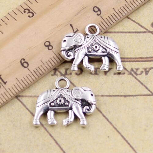 10pcs Charms Thailand Mounts Elephant 16x20mm Tibetan Pendants Crafts Making Findings Handmade Antique DIY Jewelry
