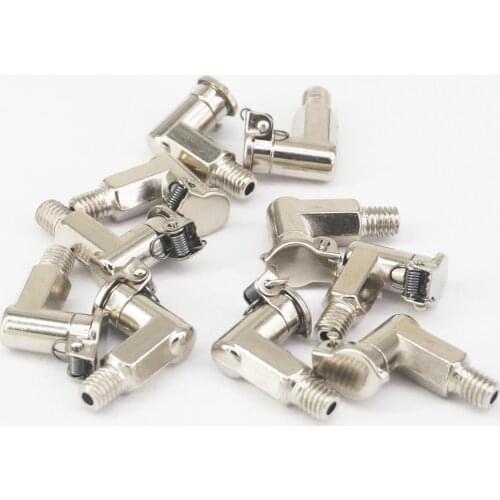 M6 Pitch 1.0mm Elbow Nickel Plated Zinc Alloy Oil Cup Oiler Spring Flip Cap for Hit Miss Engine Motor