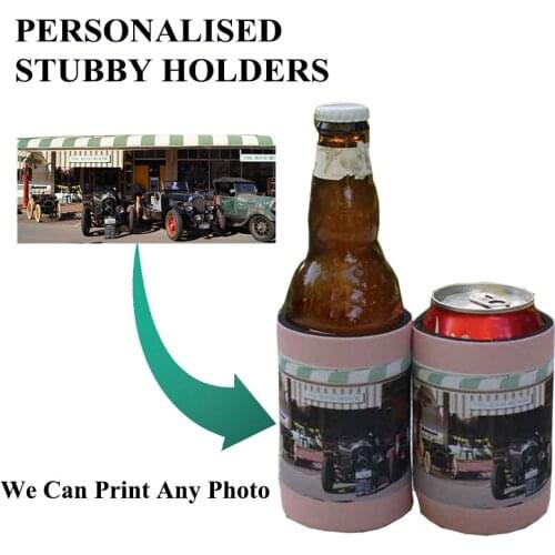 100pcs Personalised Stubby Holder With Bottom Birthday Wedding Bucks Party Anniversary etc Australian Beer Can Cooler Stubbies